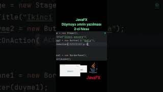 Javafx Düyməyə Əmrin Yazılması. 2-Ci Hissə Şdırma Şfet