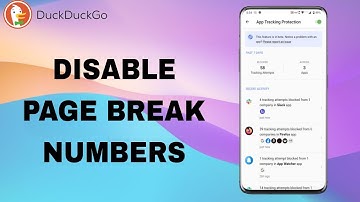 How To Turn Off And Disable Page Break Numbers On DuckDuckGo App