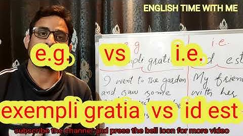 e.g. vs  i.e. #@Difference between( e.g. and i.e.)How to use (e.g.and i.e.)@englishtimewithme4029