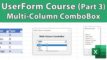 Excel Multi Column ComboBox (The Correct Usage) - UserForm Course 3