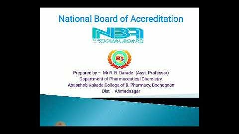 NBA Accreditation for technical education programs National Board of Accreditation Basics