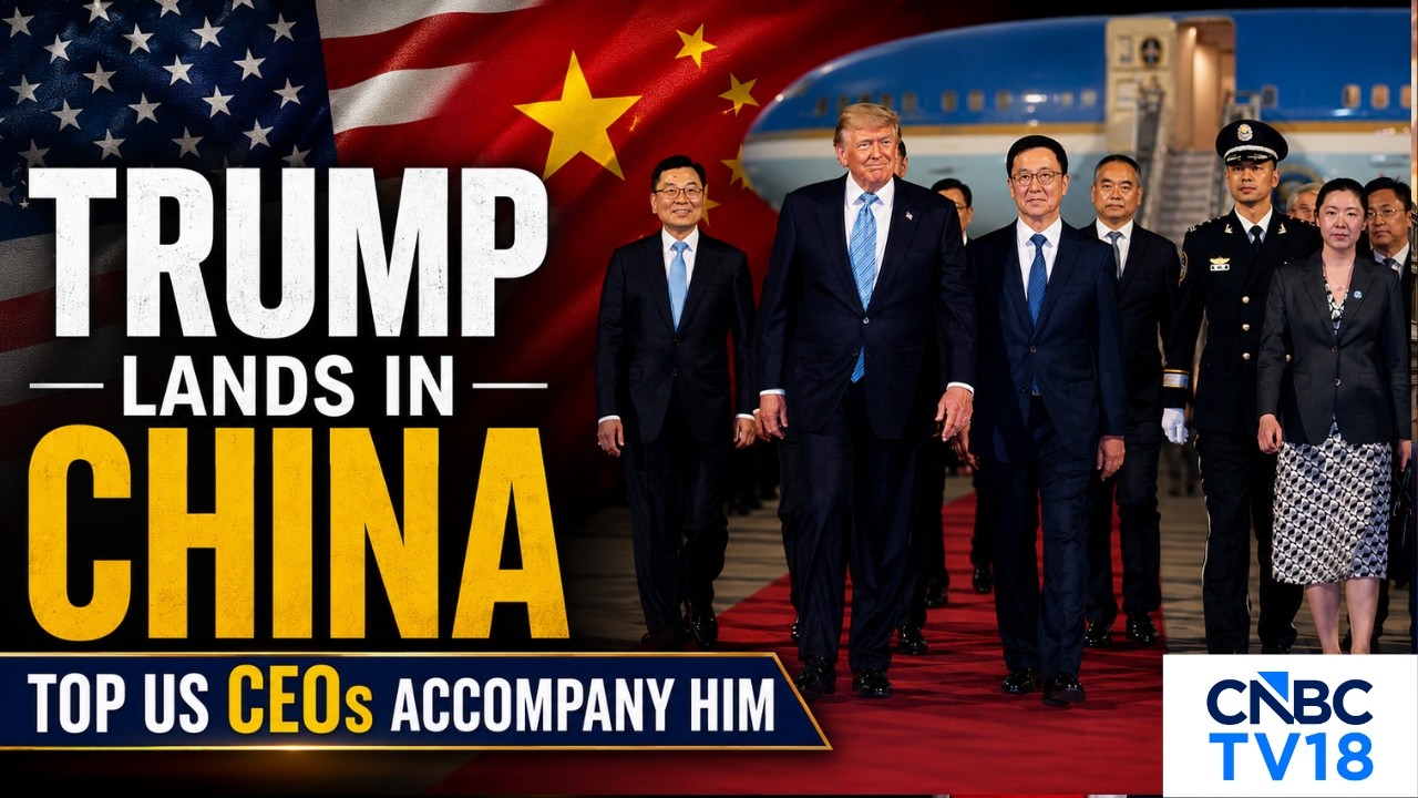 Trump Lands In Beijing With Top US CEOs For High-Stakes US-China Talks ...