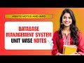 MSBTE K-Scheme DBMS Notes PDF (313302) | Database Management System | Unit Wise Full Study Material