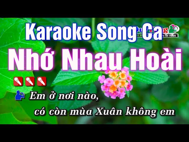 Karaoke ||  Nhớ Nhau Hoài Song Ca || ❤️❤️Bão..