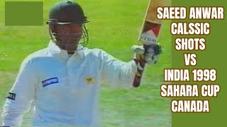 Saeed Anwar Classic Batting 58 Runs| Pakistan vs India 1998 | Sahara Cup | Toronto | Canada |