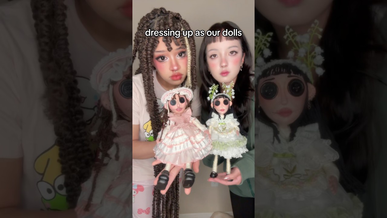 Turning into Coraline Dolls w/ @earthsplanetcos #coraline #jfashion