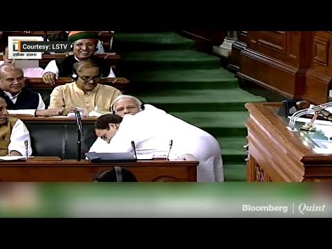 Rahul Gandhi Hugs PM Narendra Modi in Parliament | #NoConfidenceMotion