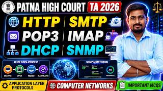 Patna High Court TA 2026 🚀 HTTP, SMTP, POP3, IMAP, DHCP & SNMP Top MCQs | Computer Networks