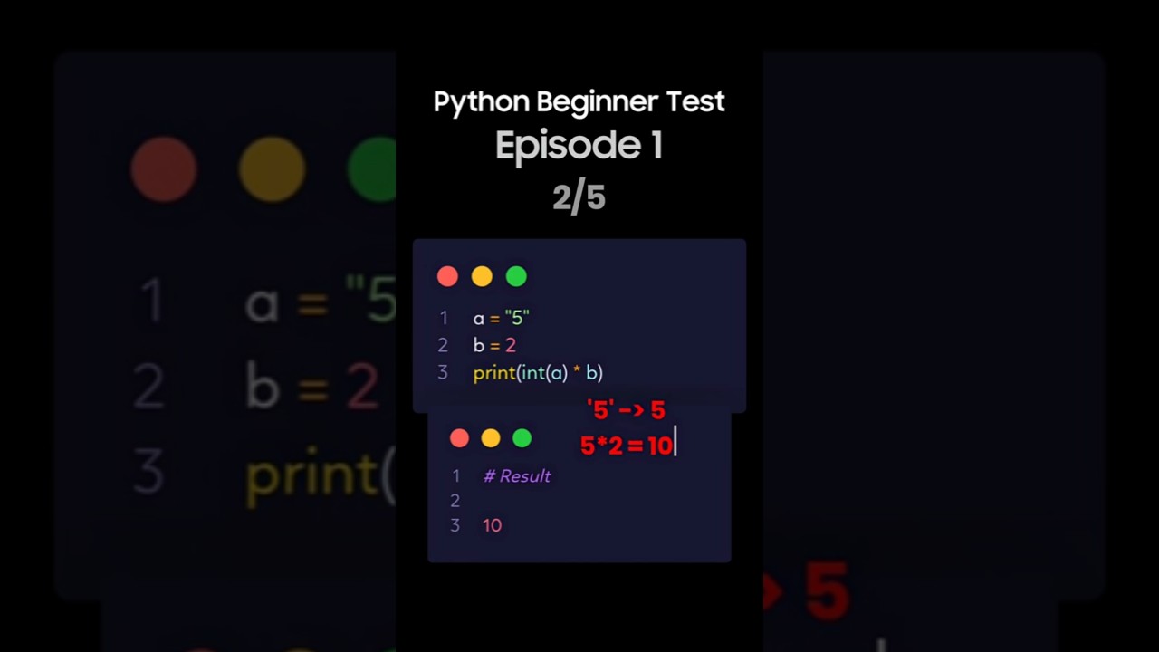 Python Beginner Test β E1 π #pythonquiz
