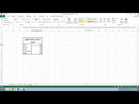 Sådan opretter du kæder ("links") mellem projektmapper i Excel