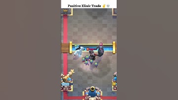 Positive elixir trade 💀✌#clashroyale #shorts