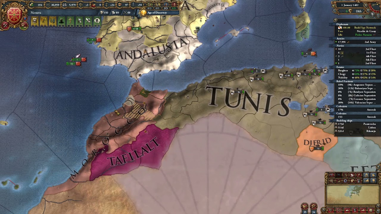 Europa Universalis IV--Origin DLC-Ante Bellum Mod-Navarra-Part-3