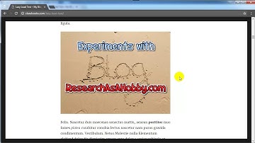 Example of opening a page - Lazy Load is used