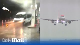 Storm Isha: Dangerous winds hit the United Kingdom as flights are diverted and trains are cancelled image