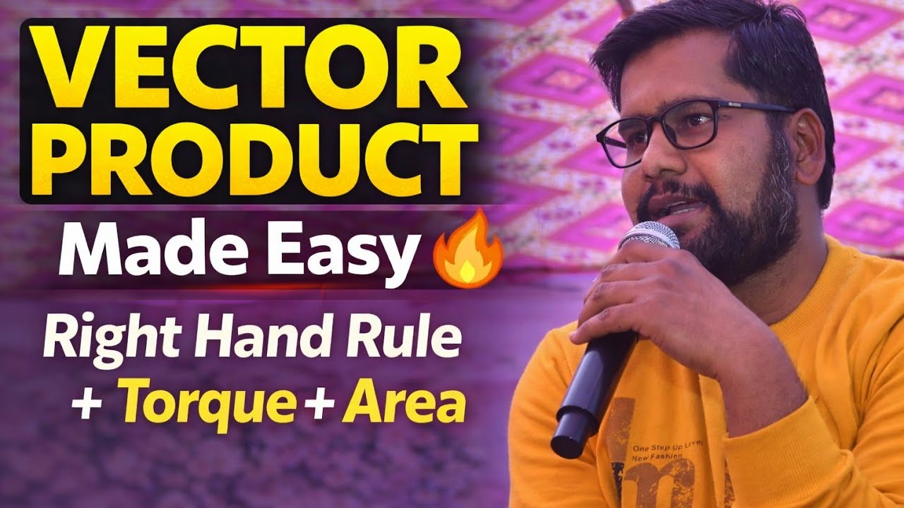 Vector Product (Dot and Cross) Made Easy 🔥 | Cross Product, Right Hand Rule, Torque & Area Vector 
