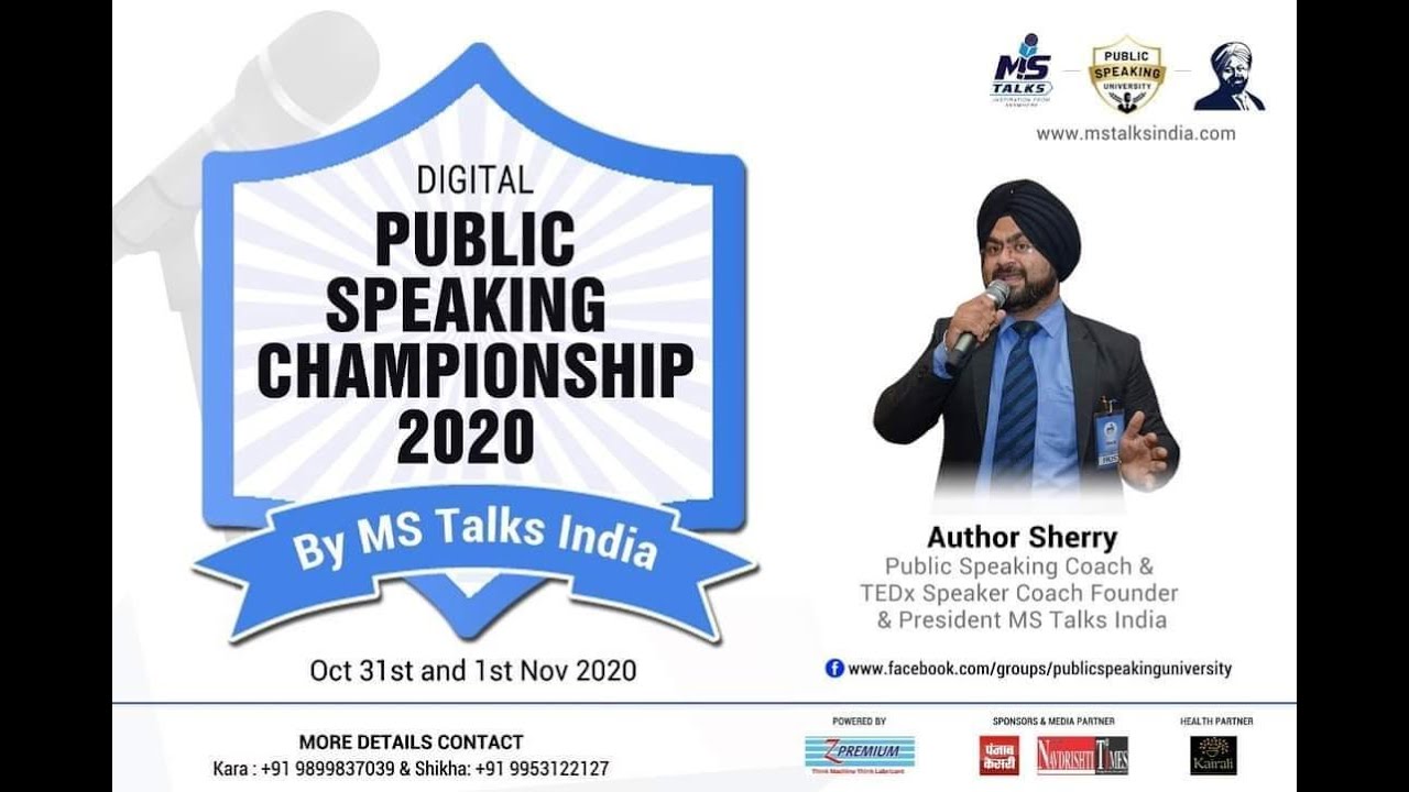 DIGITAL PUBLIC SPEAKING CHAMPIONSHIP ‐ 2020 ORGANIZED BY MS TALKS INDIA  DAY-2
