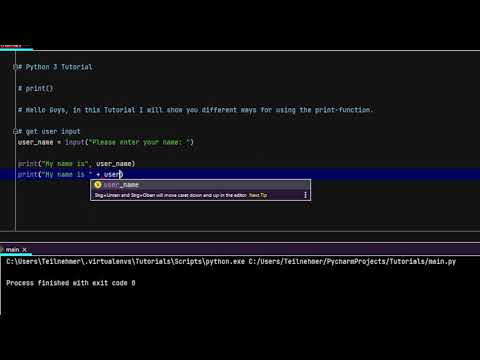Python 3 Tutorial | print()-function [no commentary]