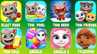 Tom Blast Park,Tom Pool,Tom Hero Dash,Tom Friends,Tom Gold,Angela 1,Angela 2,Talking Tyleripad screenshot 5