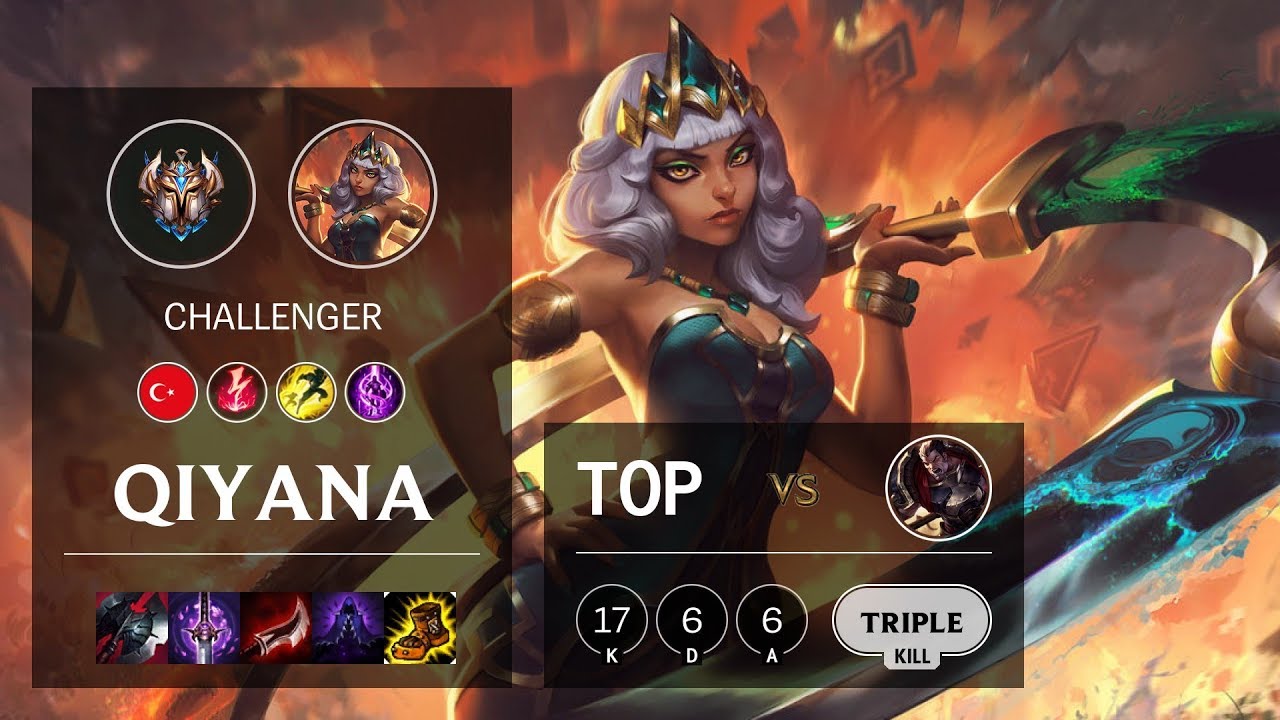 Qiyana Top vs Darius TR Challenger Patch 10.10 YouTube