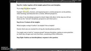 Integrative Process Worksheet Continued