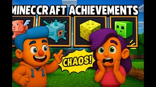 Minecraft Achievement Chaos! Pigs Fly, Ocean Monuments & the high jump!
