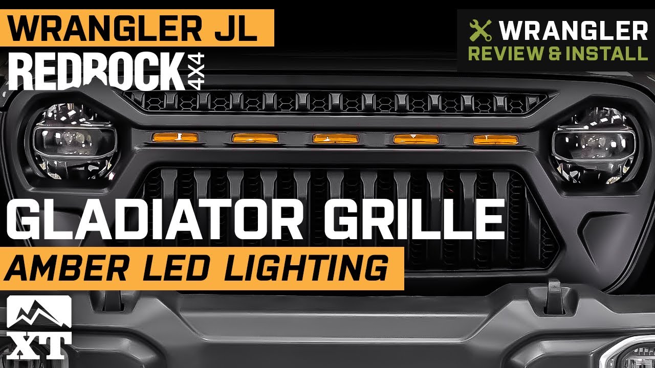 Jeep Wrangler JL RedRock 4x4 Gladiator Grille with Amber LED Lighting