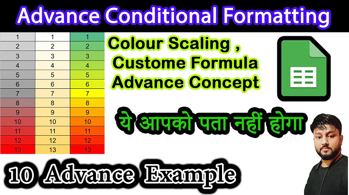 Conditional Formatting in Google Sheets in hindi (Complete Guide)