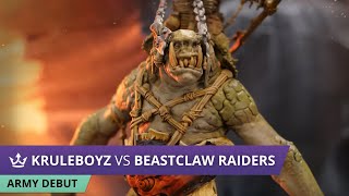 Kruleboyz vs Beastclaw Raiders - Army Debut - Age of Sigmar 3.0 Battle Report