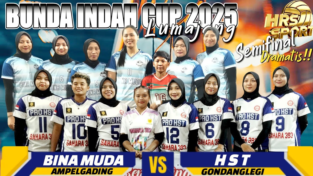 Dinda,Bela,Miva,Rika,Agustin vs Kiky,Nurul,Sakdiyah,Nafa,Galuh,Dhea🔥Semifinal Bunda Indah Cup 2025