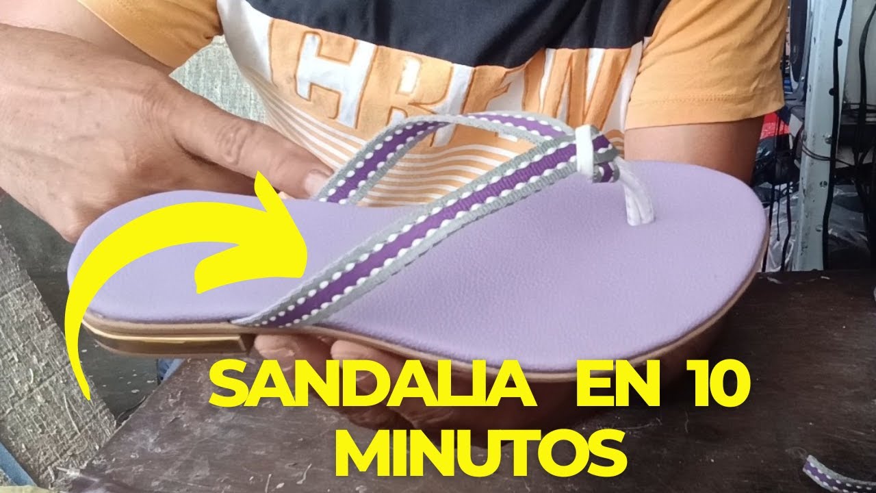 Como hacer sandalia en 10 minutos facil y rapido