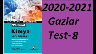 2020-2021 Aydın Yayınları 11.Sınıf Kimya Soru Bankası Gazlar Test-8