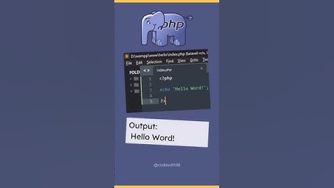 PHP Hello World in 28 Seconds 🚀 | PHP for beginners #shorts