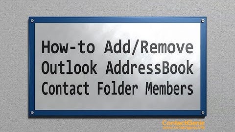 Adding Outlook AddressBook Contact folder members