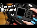 Gopro hero 10 black  comment formater la carte sd