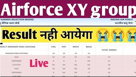 Airforce result date 2021/Indian Airforce XY group result / Airforce enrolment list 2/2021/aifresult