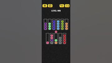 Ball Sort - Color Puzzle Game - Level 886 - Walkthrough SOLVED by RobotPlayer AI!!!
