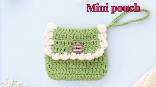The Cutest Crochet Mini Pouch 👜 Easy Crochet for Beginners (You’ll Love This!)