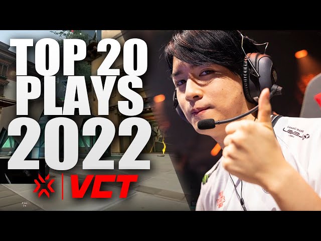 TOP 20 PLAYS of VCT2022 【VALORANT大会年間トップ20プレイ】Esports class=