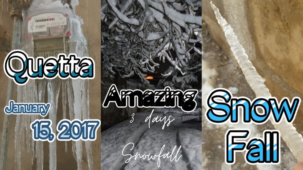 Heavy SnowFall In Quetta January 2017