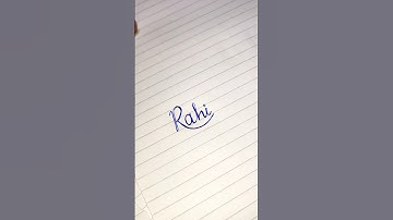 RAHI Name In Cursive Writing #ytshorts #trending #calligraphy #subscribe