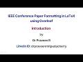 IEEE Conference Paper Formatting in Overleaf