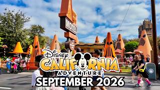 Disney California Adventure Halloween Walkthrough & Radiator Springs Racers POV in 4K