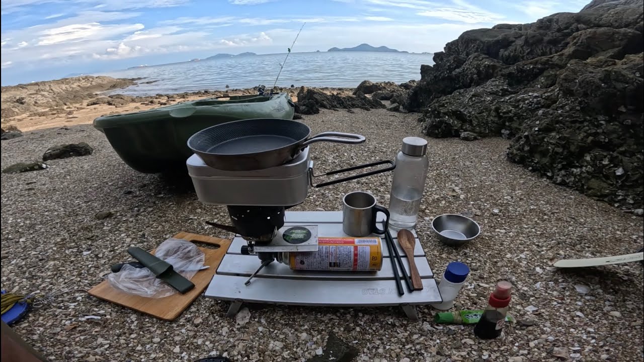 遠浅の穏やかな海で釣りでのんびりしたよ！