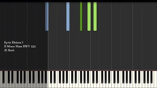 Kyrie Eleison I - B Minor Mass BWV 232 - JS Bach - Synthesia Piano Tutorial
