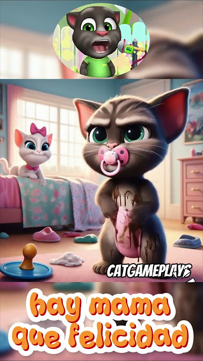 Baby Tom the Cat has his hands full of poop 💩