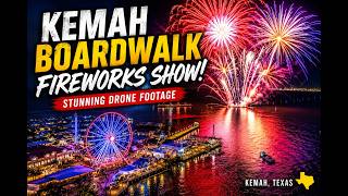 Kemah Boardwalk Fireworks Spectacular 2026 | Stunning Drone Views Over Galveston Bay