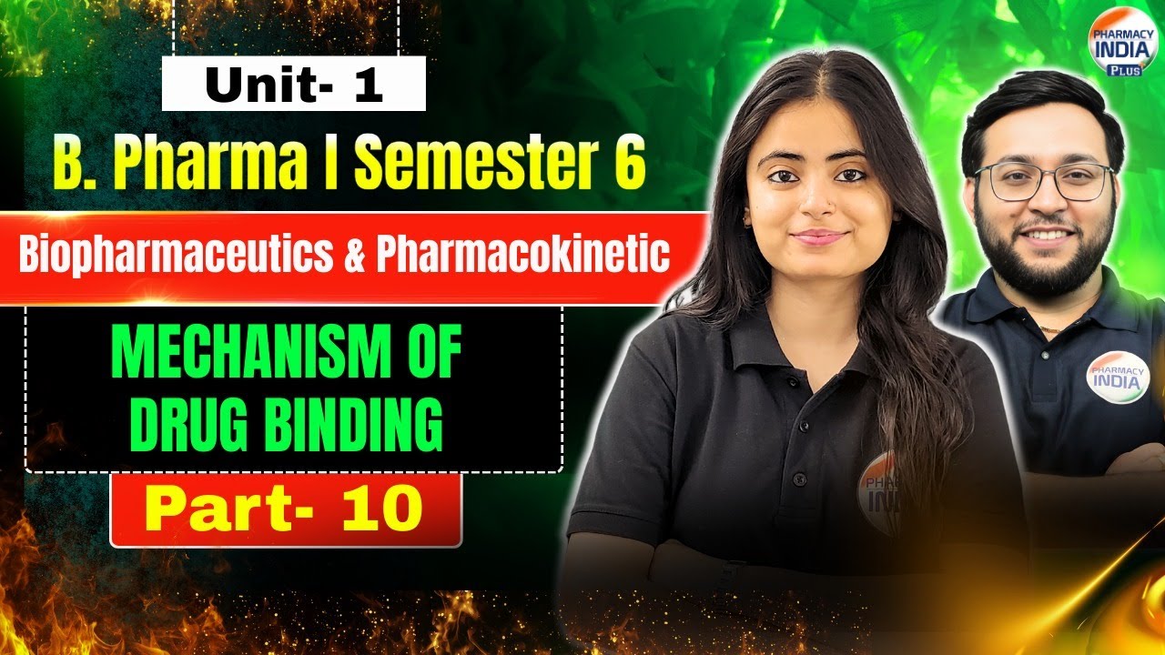 Mechanism Of Drug Binding | Biopharmaceutics | Part -10 | Unit - 1 | Sem - 6 | B.Pharm 