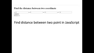 Find distance between two point in Javascript