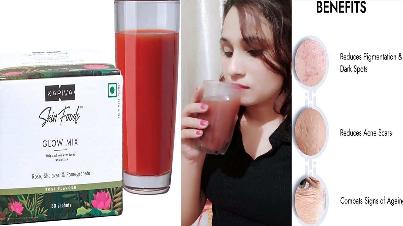 kapiva Skin Food Glow Mix, Glow Drink For Skin,Drink For Glowing skin, Pigmentation Drink YouTube