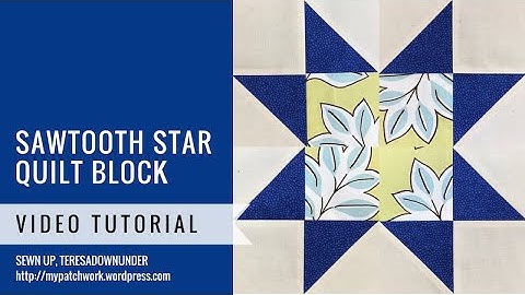 Sawtooth quilt block - Mysteries Down Under quilt - video tutorial